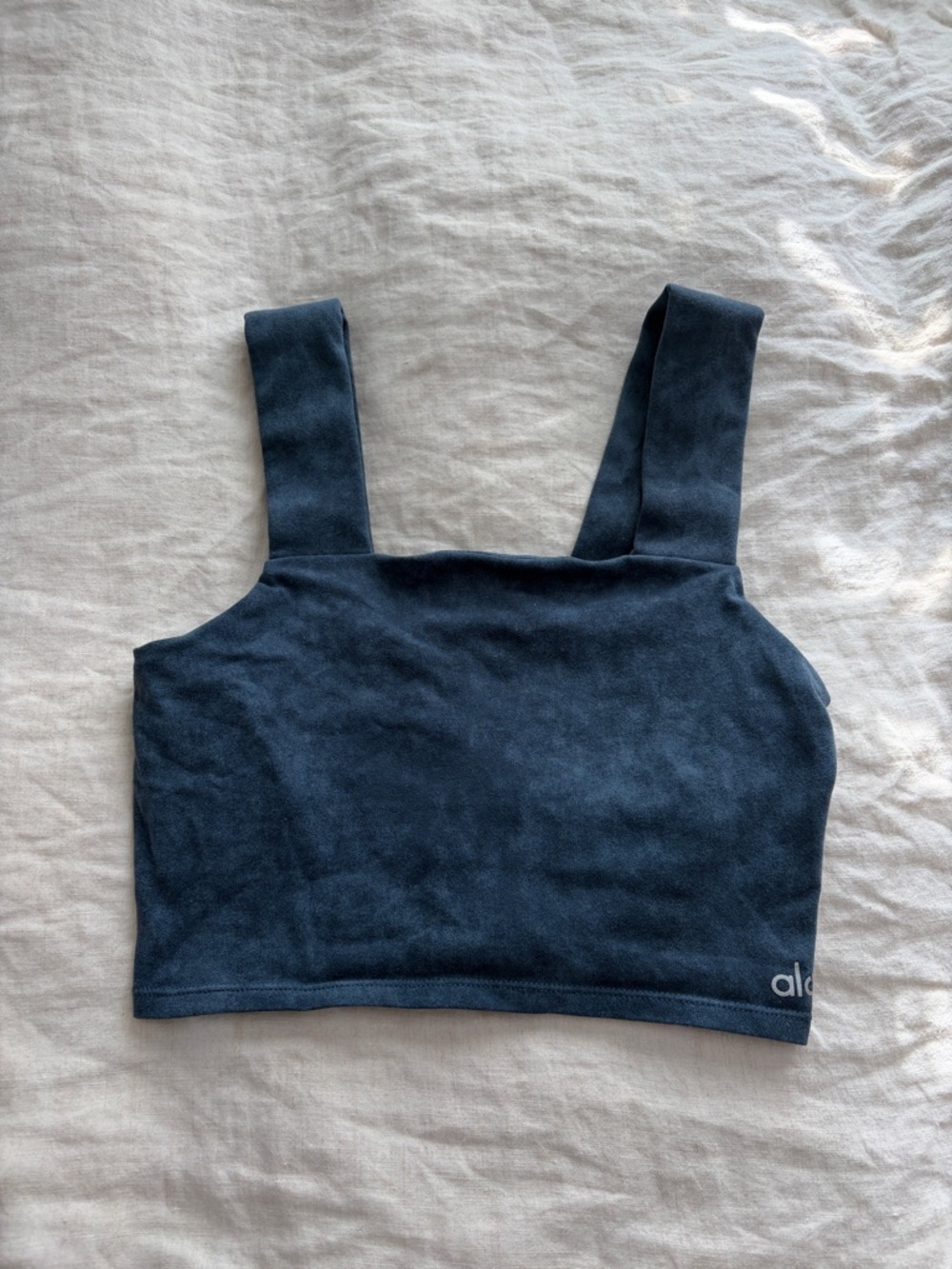 Alo Square Neck Sports Bra - Slate Blue